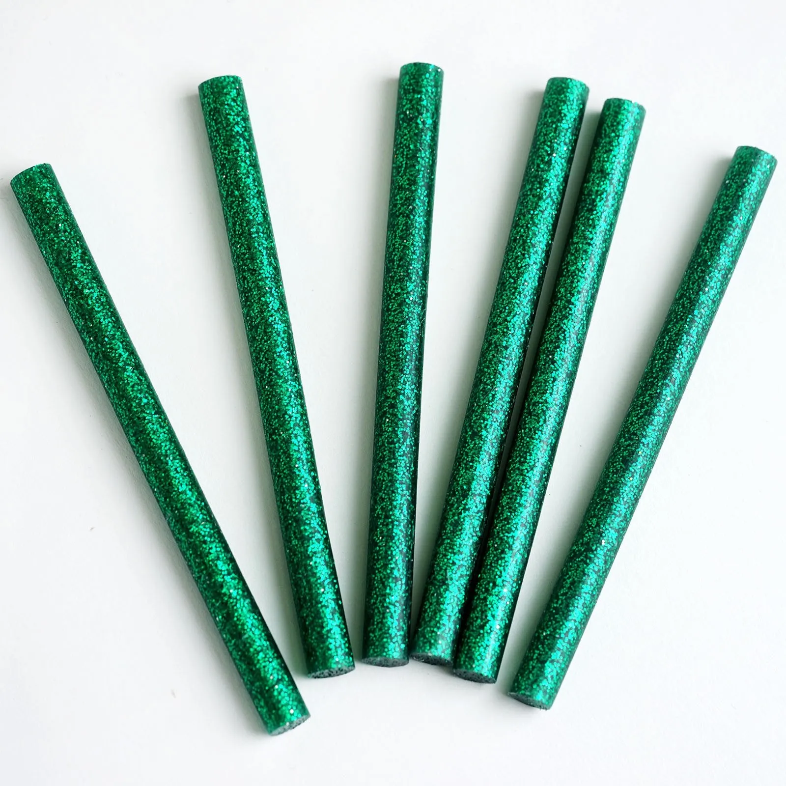 10 pcs Green Glitter Hot Melt Glue Sticks For DIY Art Craft Sealing Repair Tool - 7mm x 4"