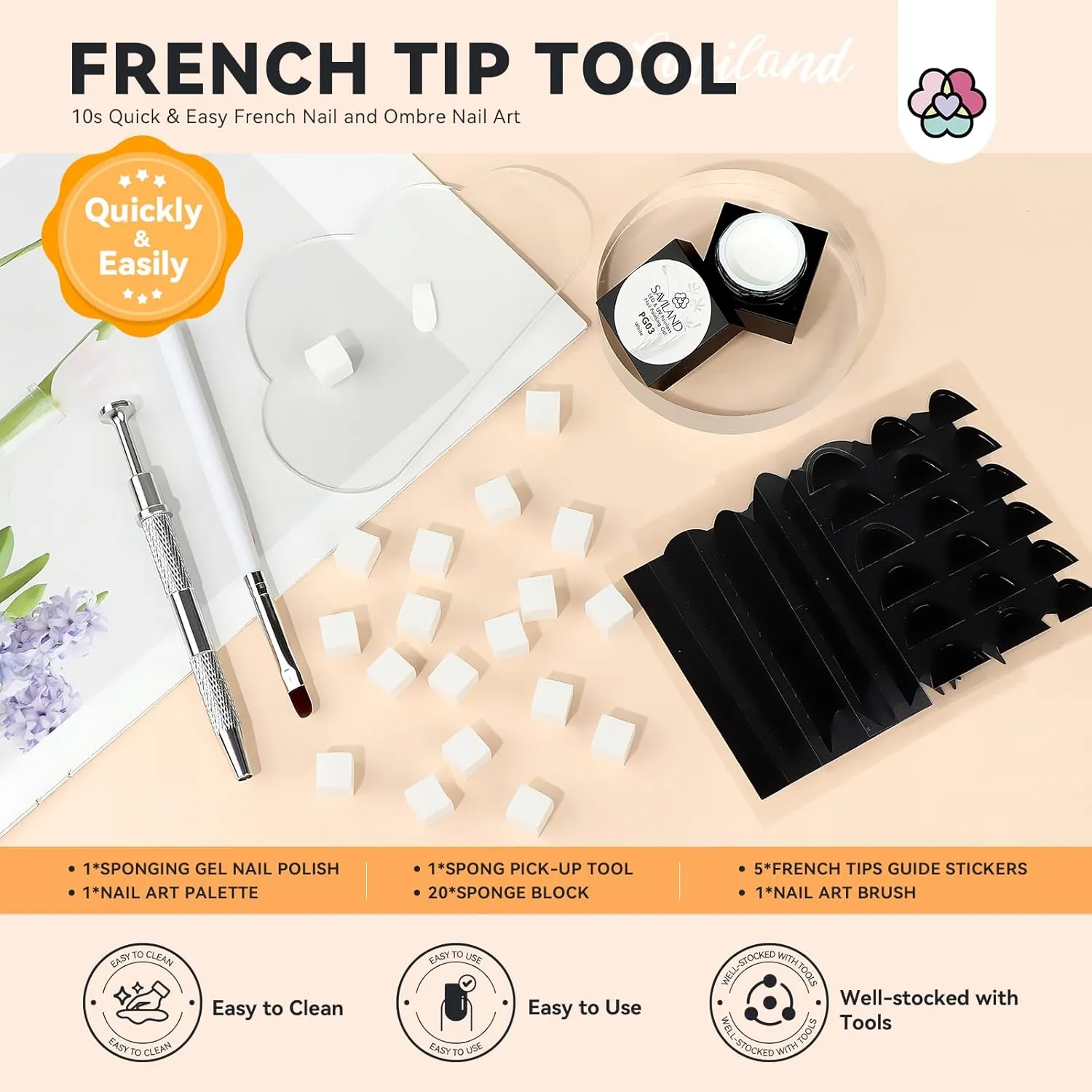 10s Easy French Nails Kit