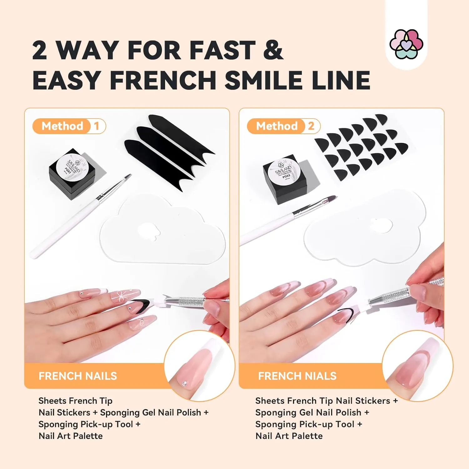 10s Easy French Nails Kit