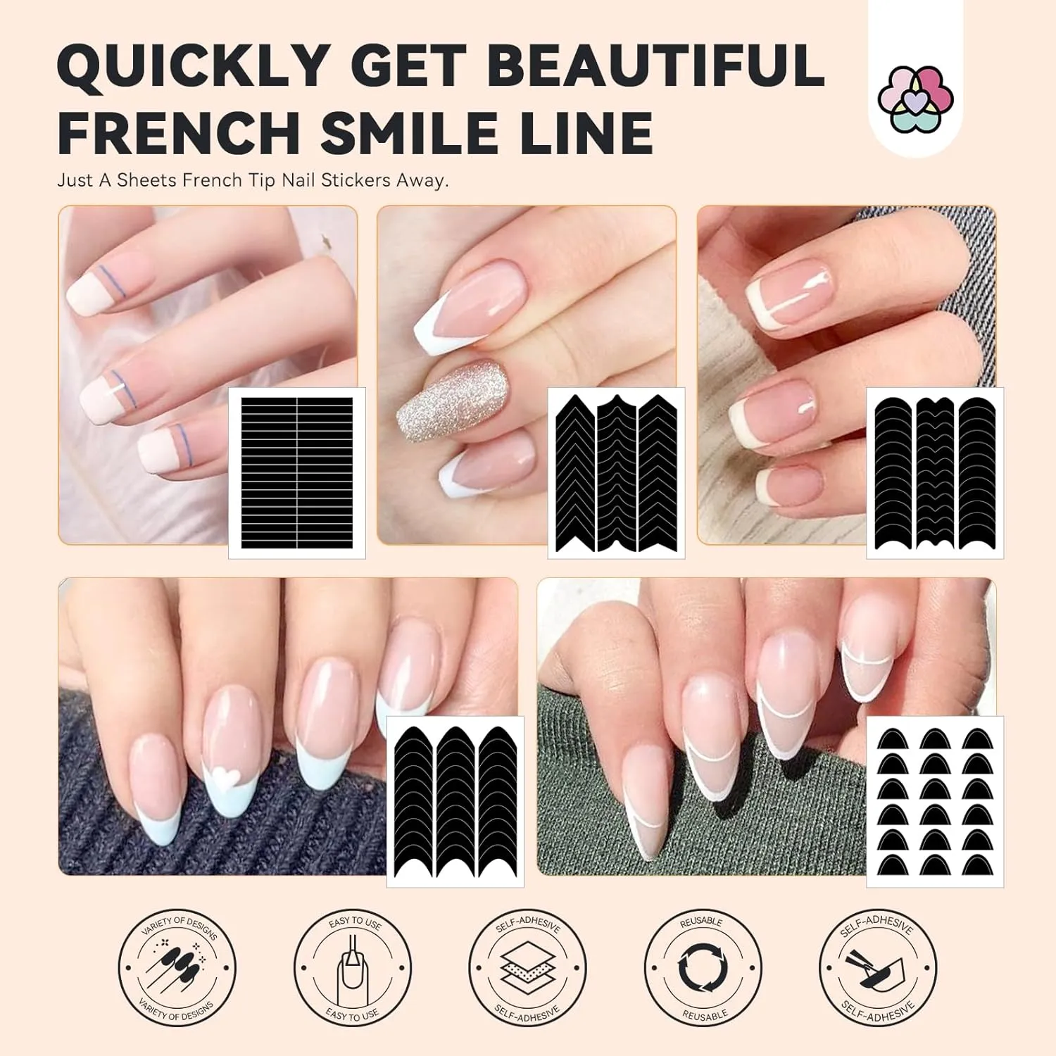 10s Easy French Nails Kit