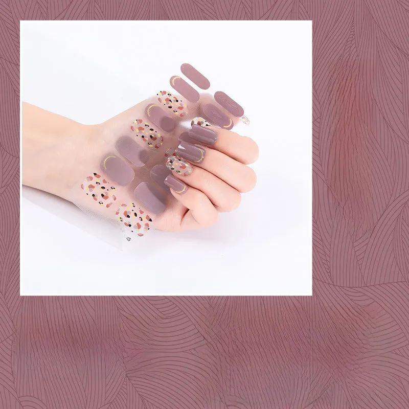 3D Hot Gel UV Semi-Cured Nail Stickers
