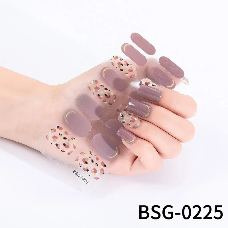 3D Hot Gel UV Semi-Cured Nail Stickers
