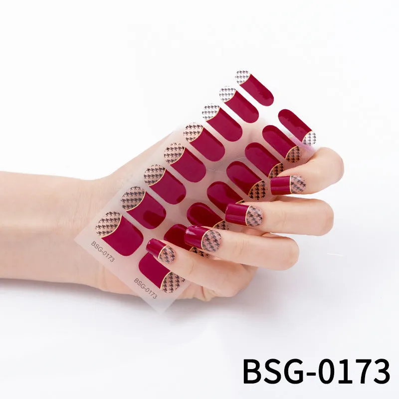 3D Hot Gel UV Semi-Cured Nail Stickers