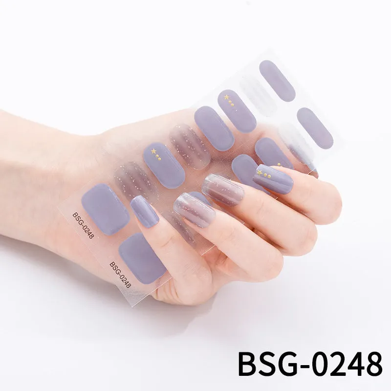3D Hot Gel UV Semi-Cured Nail Stickers