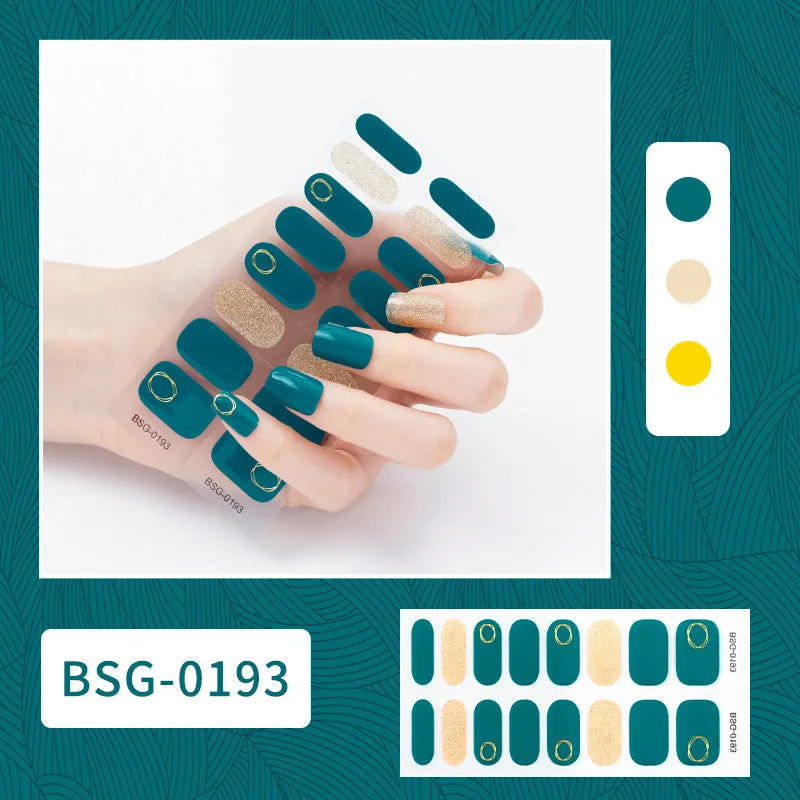 3D Hot Gel UV Semi-Cured Nail Stickers