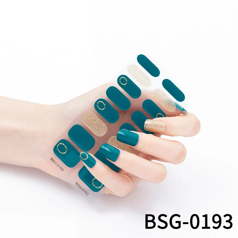 3D Hot Gel UV Semi-Cured Nail Stickers