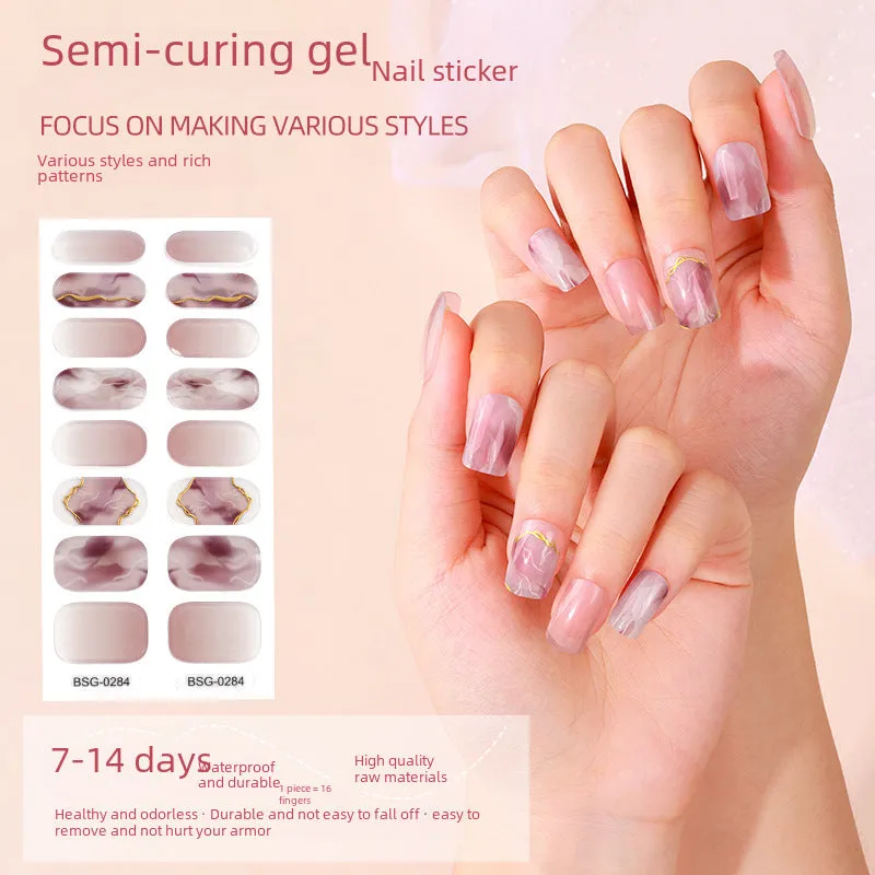 3D Hot Gel UV Semi-Cured Nail Stickers