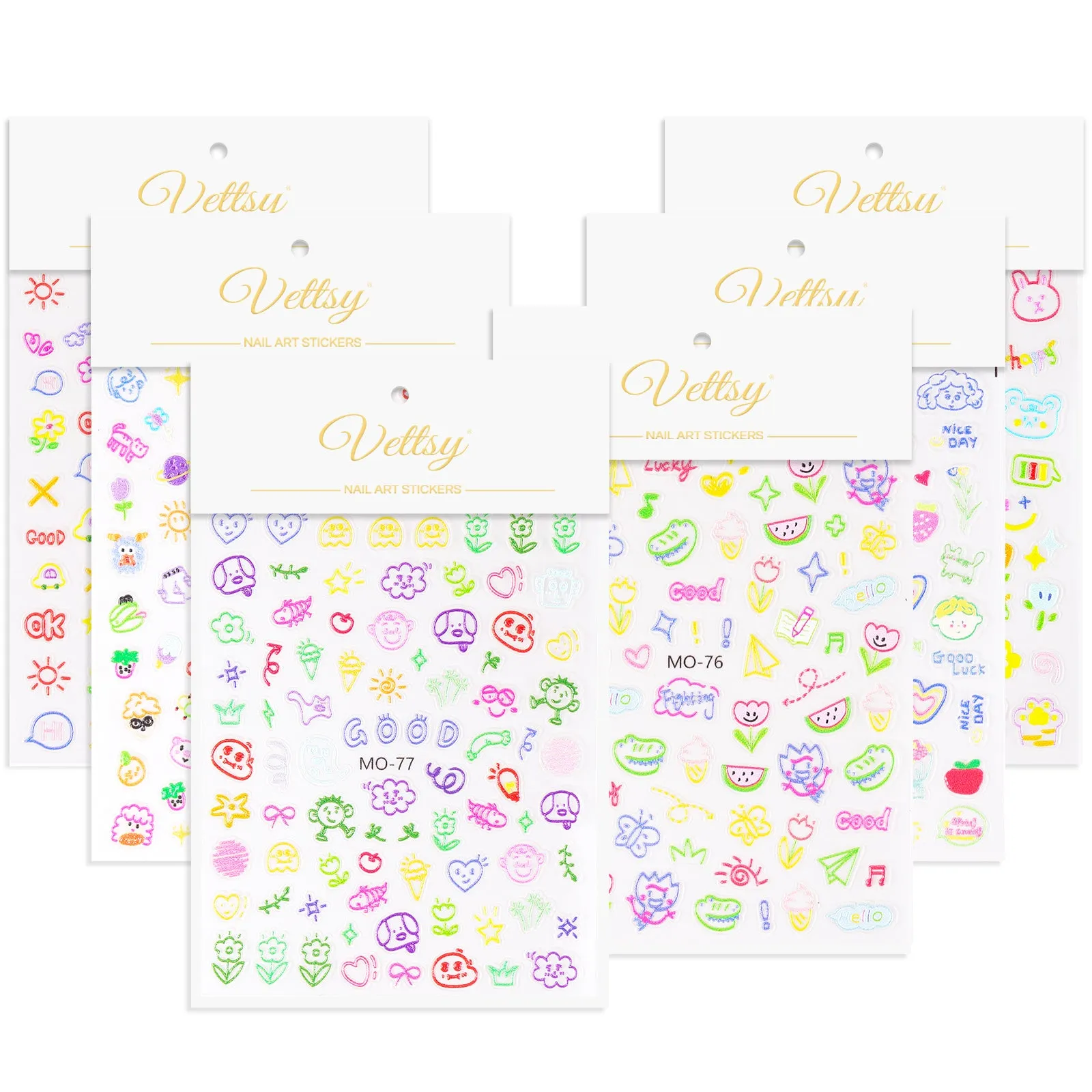 5D Nail Stickers-Kawaii