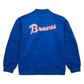 Atlanta Braves - MLB Vintage Logo Lightweight Satin Bomber Jacket