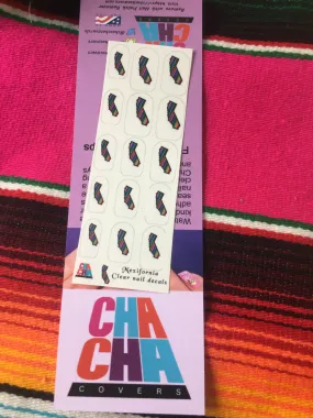 California Zarape clear Nail decals