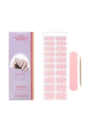Coucou Semi-cured Nail Wraps - Diamond D