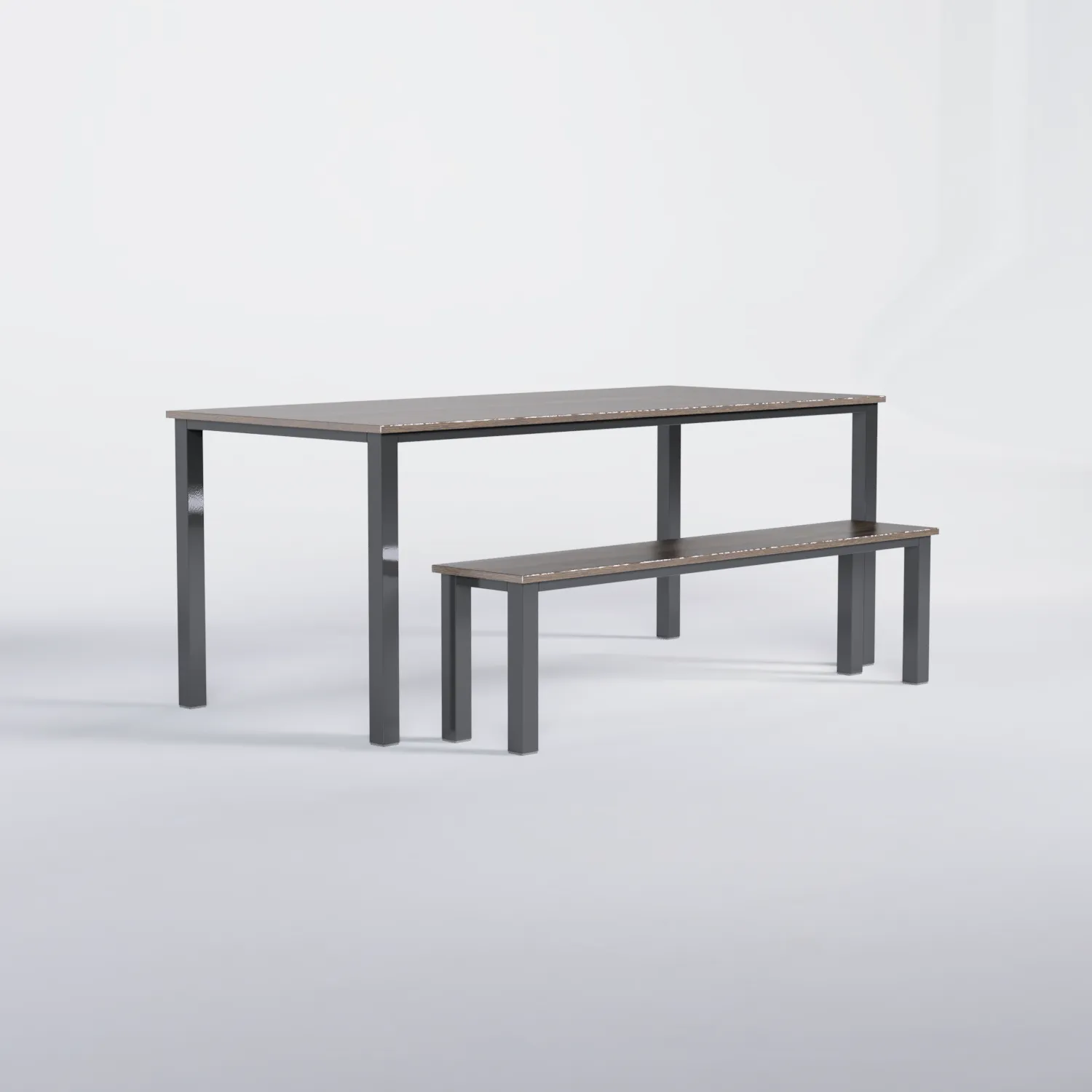 Dining Table Nº 0 - Powder Coated / Solid Oak