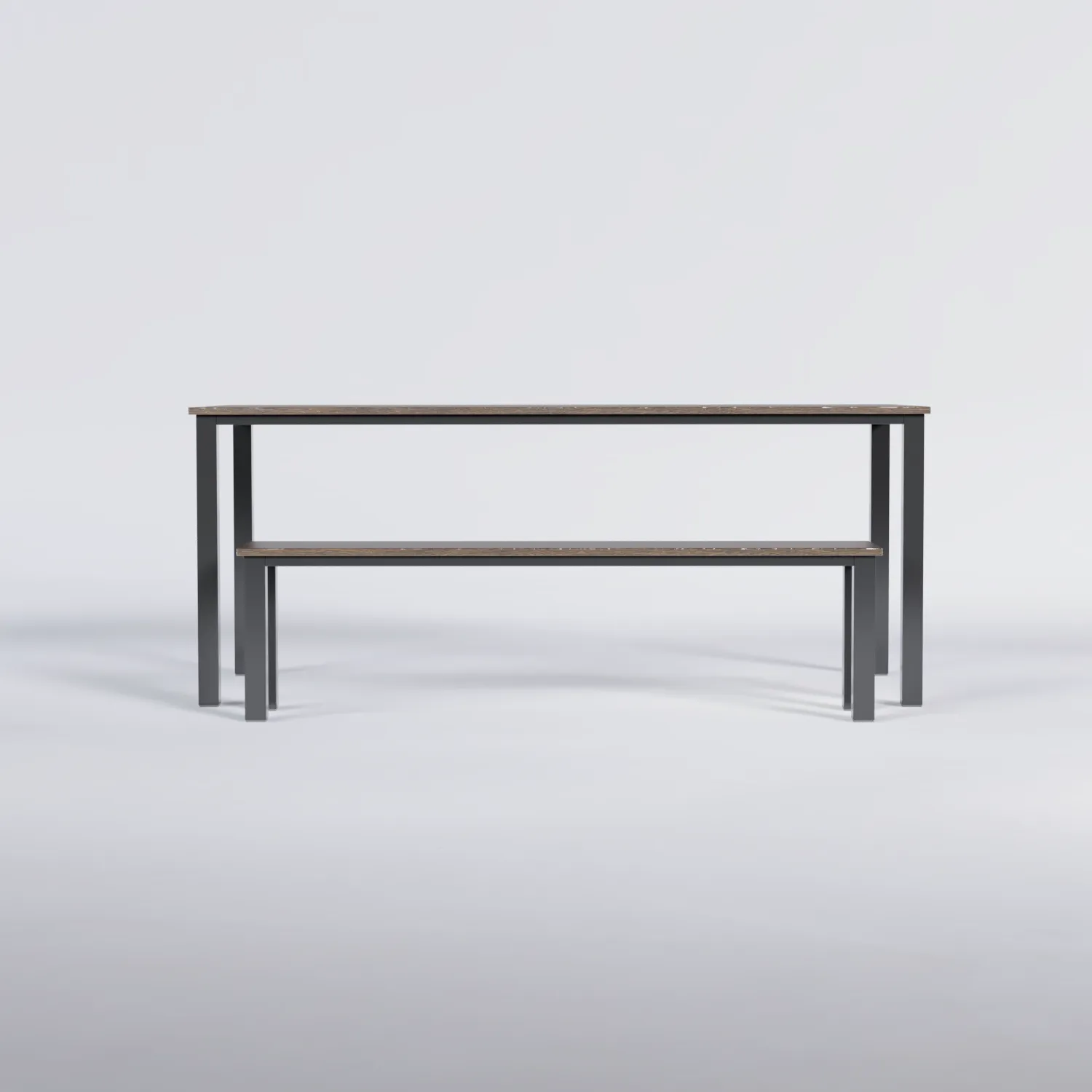 Dining Table Nº 0 - Powder Coated / Solid Oak