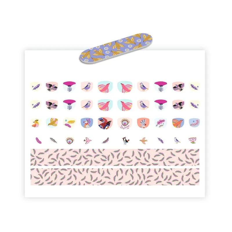 DJECO 120 Feather Nail Stickers