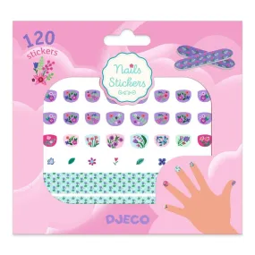 DJECO 120 Petit Flowers Nail Stickers