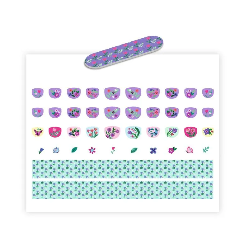 DJECO 120 Petit Flowers Nail Stickers