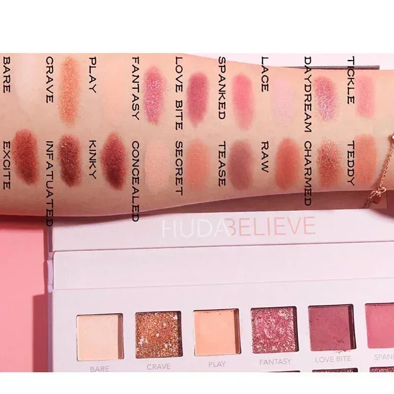 FLYTONN-9/18/35 Colors Eyeshadow Palette With Makeup Mirror Pearlescent Matte Glitter Shimmer Pigment Nude Long Lasting Eye Shadow