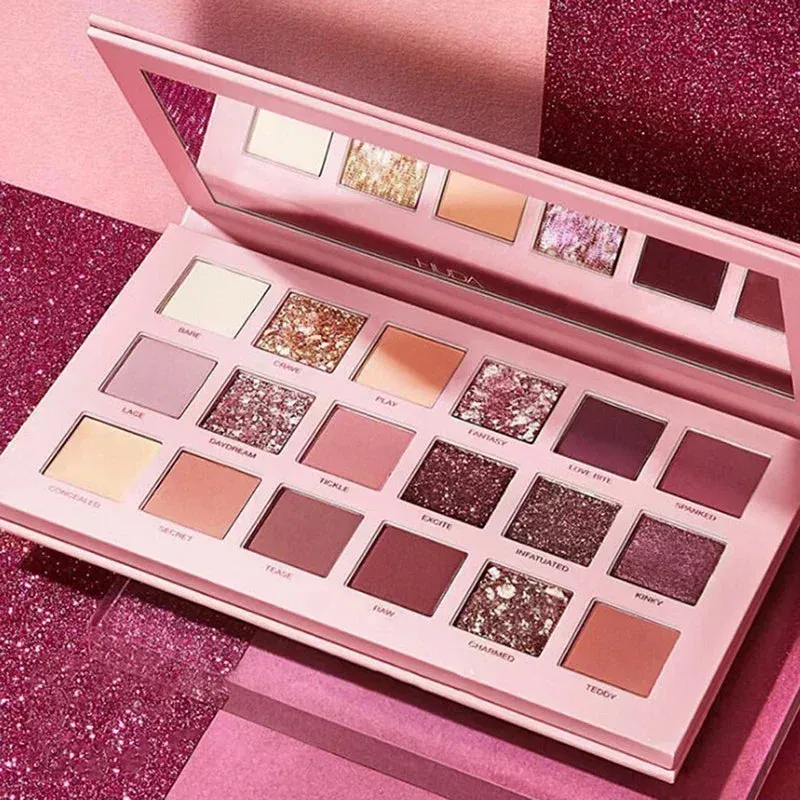 FLYTONN-9/18/35 Colors Eyeshadow Palette With Makeup Mirror Pearlescent Matte Glitter Shimmer Pigment Nude Long Lasting Eye Shadow