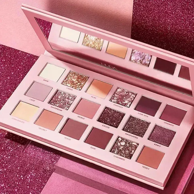 FLYTONN-9/18/35 Colors Eyeshadow Palette With Makeup Mirror Pearlescent Matte Glitter Shimmer Pigment Nude Long Lasting Eye Shadow