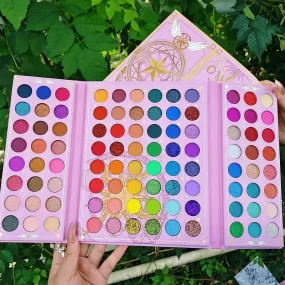FLYTONN-Christmas 96 Colors Eye Shadow Plate Shimmer Matte Sequin Eyeshadow Colorful Stage Ball Dedicated Neon Eyeshadow Palette Make Up
