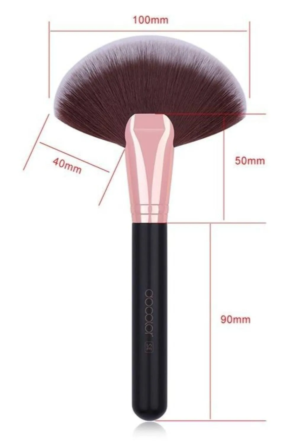 Foundation Fan Contour Flat Top Highlighter Makeup Brushes