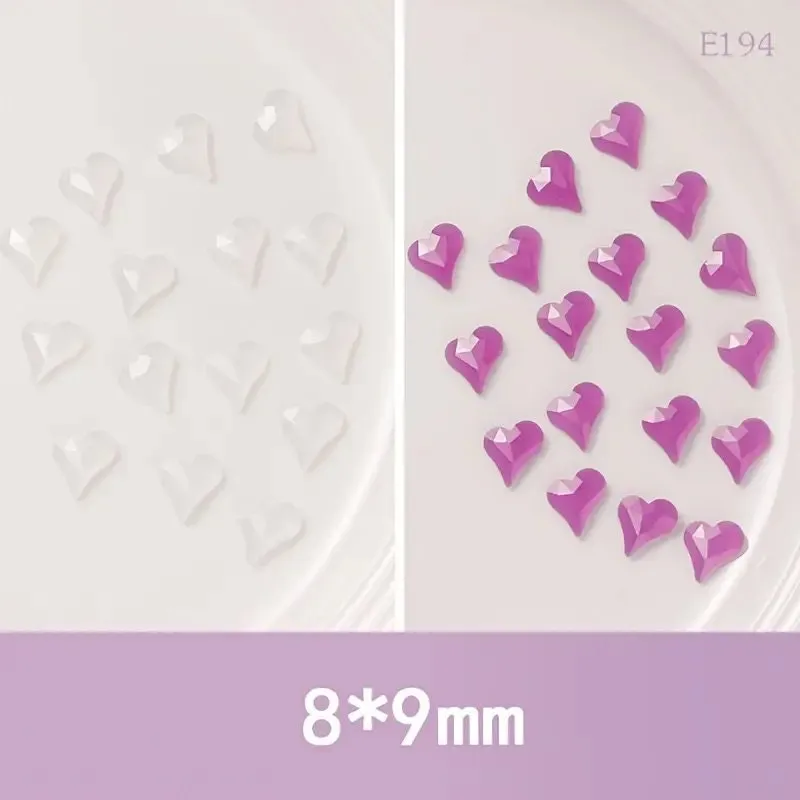 Heart Shaped Nail Art Decorations | 3D Nail Art Decals Resin Charms For Gel Acrylic Nail Design Jewelry Crafts Making