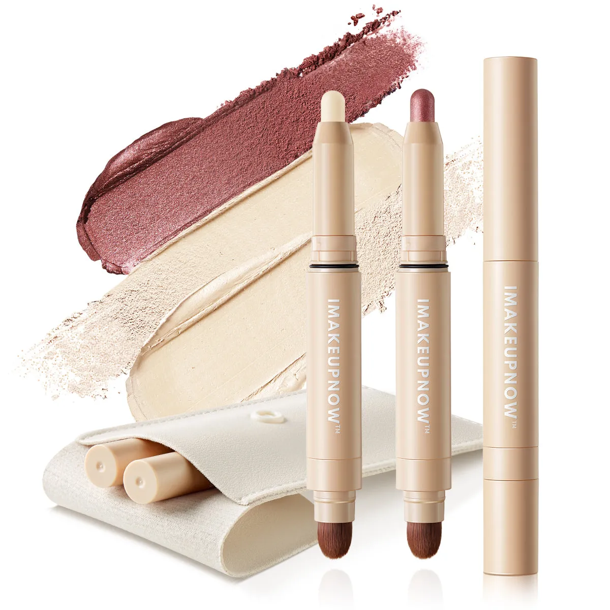 Imakeupnow - Cream-to-Powder Eyeshadow Stick Set(2pcs) - G001 G003【US ONLY】
