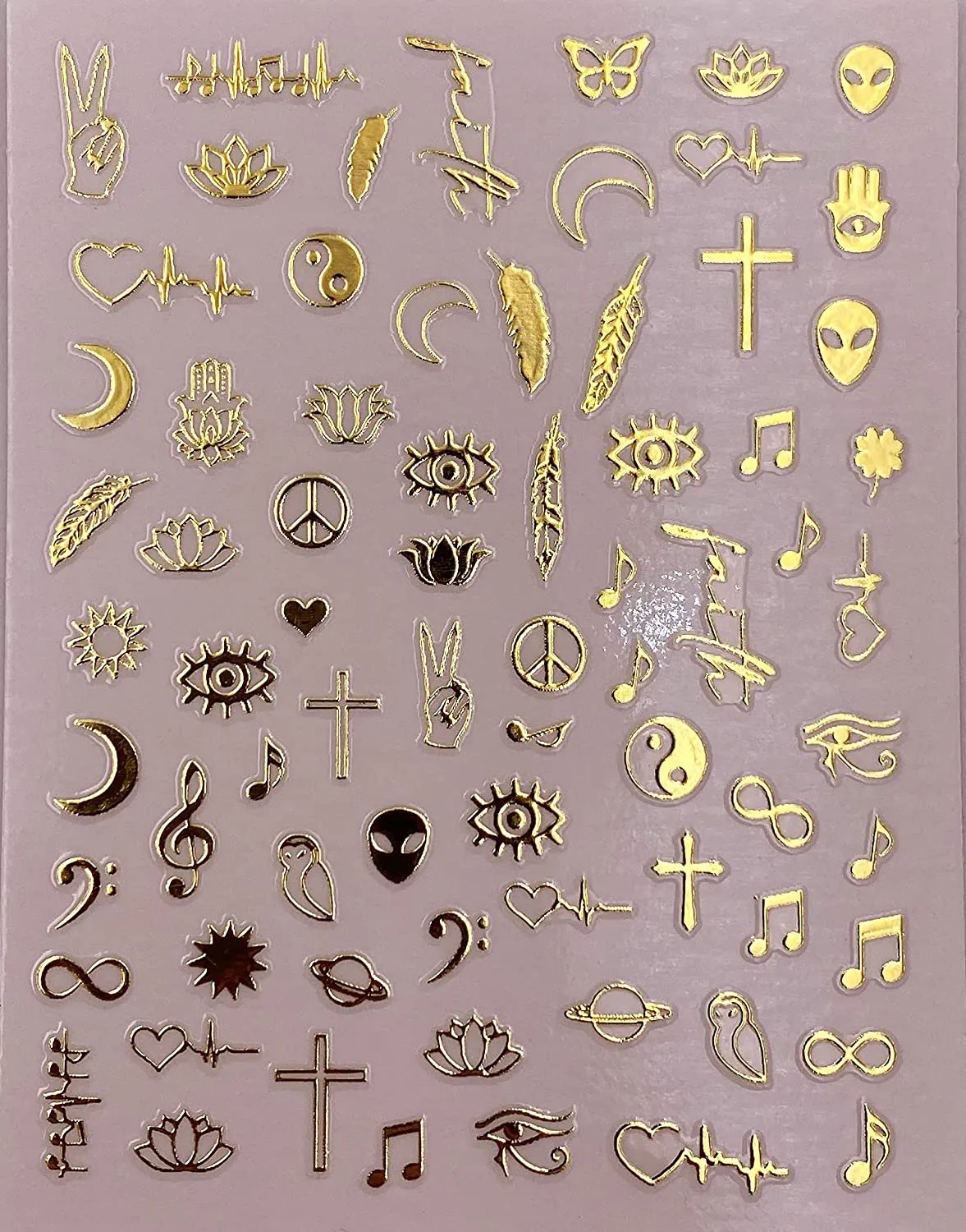 Impressed Authentic 5 Sheets Luxury Nail Art Stickers 500  Gold Customized Nail Decals for Fake Nail Design and Salon Nails Accessories