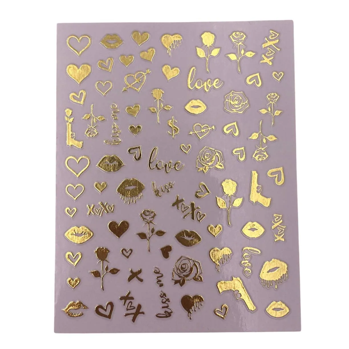 Impressed Authentic 5 Sheets Luxury Nail Art Stickers 500  Gold Customized Nail Decals for Fake Nail Design and Salon Nails Accessories