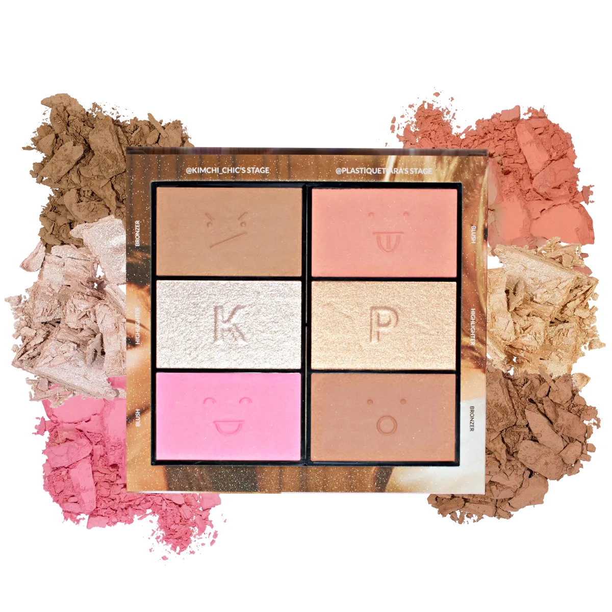 KIMCHI X PLASTIQUE Nude Sensation: Blush, Bronzer & Highlighter Palette