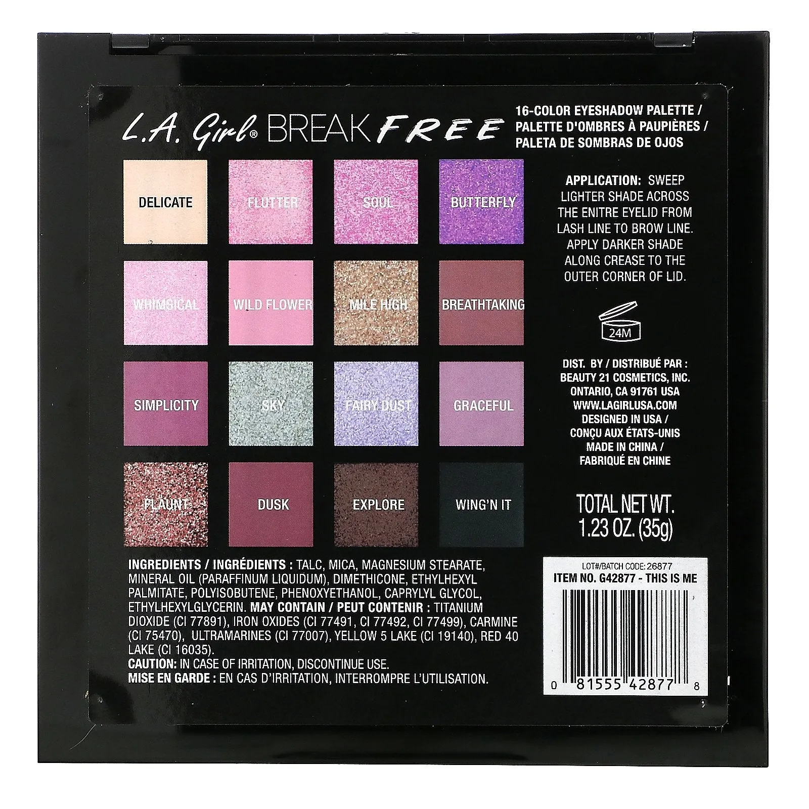 L.A. Girl Break Free Eyeshadow Palette - This is Me