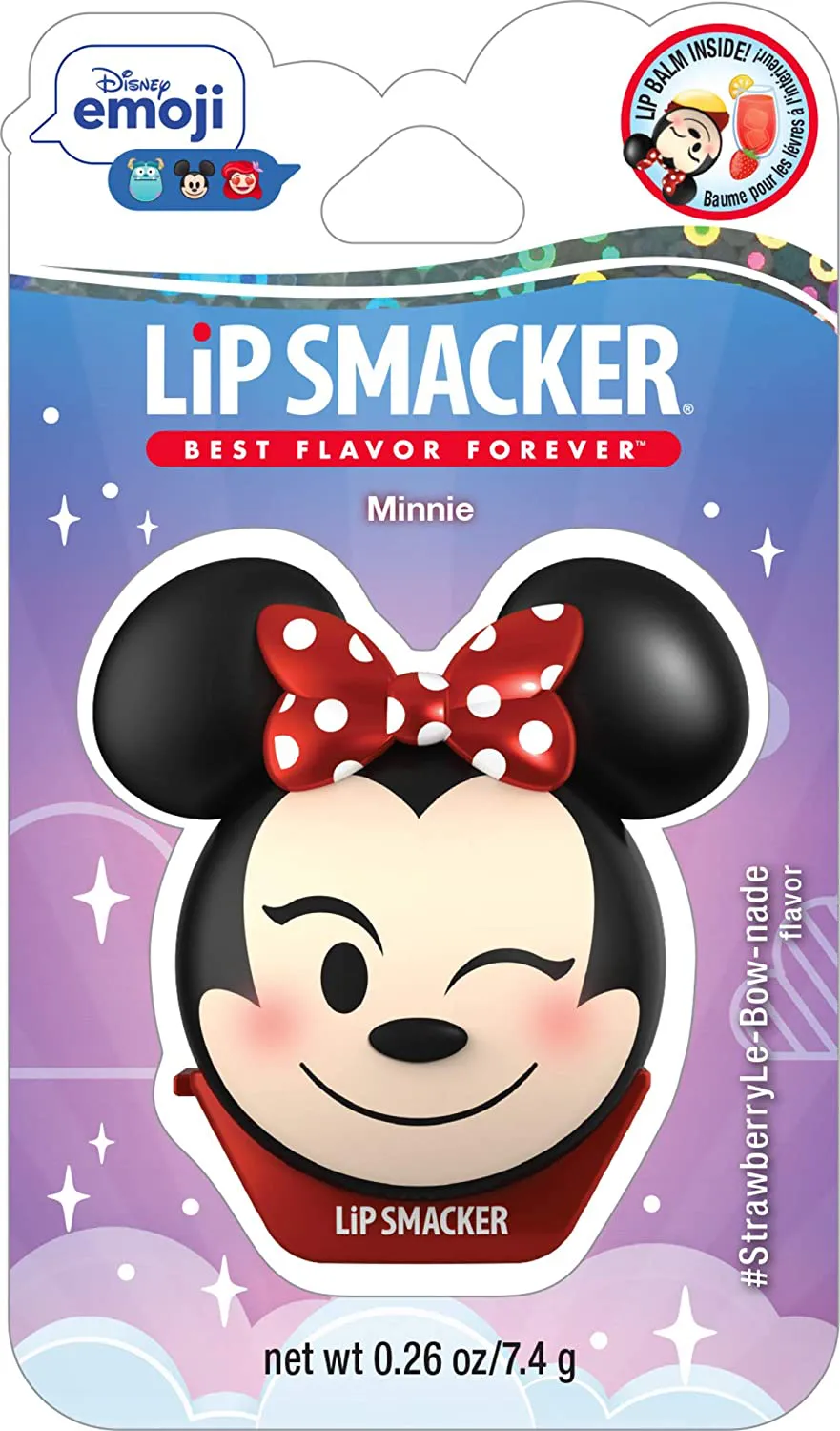 Lip Smacker Disney Emoji Lip Balm, Belle, Last Rose Petal , 0.26 Ounce