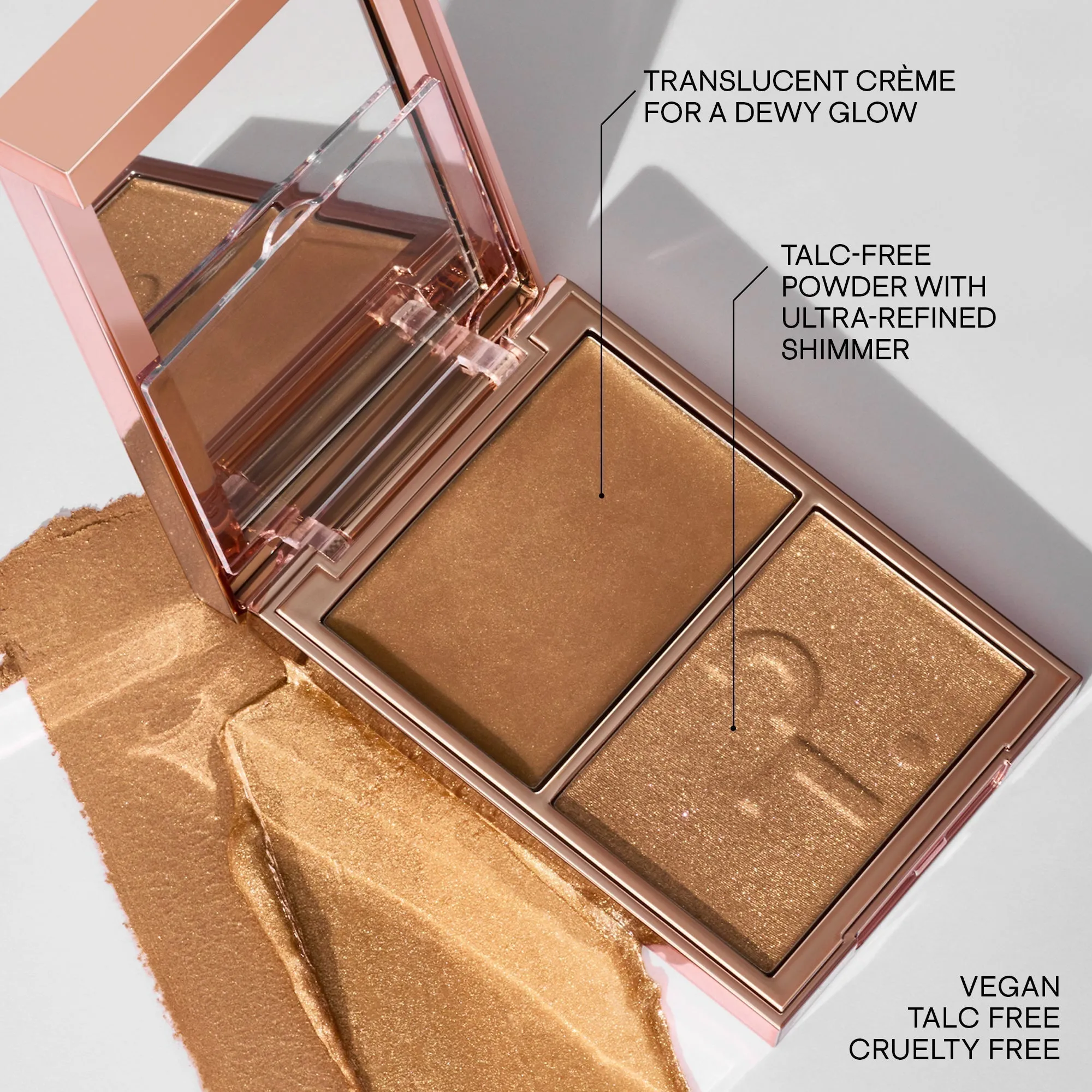Major Glow Crème & Powder Light Reflecting Translucent Highlighter Duo (Honey)
