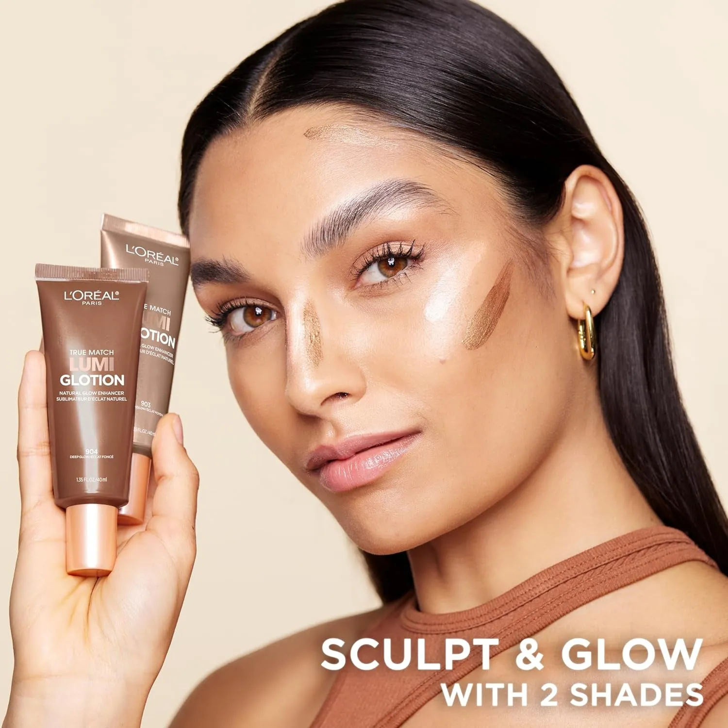 Makeup True Match Lumi Glotion, Natural Glow Enhancer, Illuminator Highlighter Skin Tint, for an All Day Radiant Glow, Medium, 1.35 Ounces