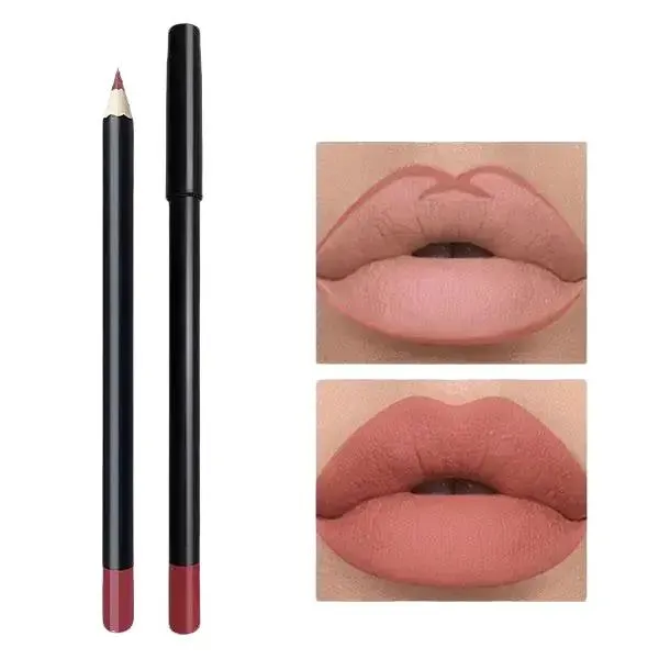 Matte Lip Liner Colors High Pigmented Natural Lip Makeup Soft Pencils Longwear Smooth Ultra Fine