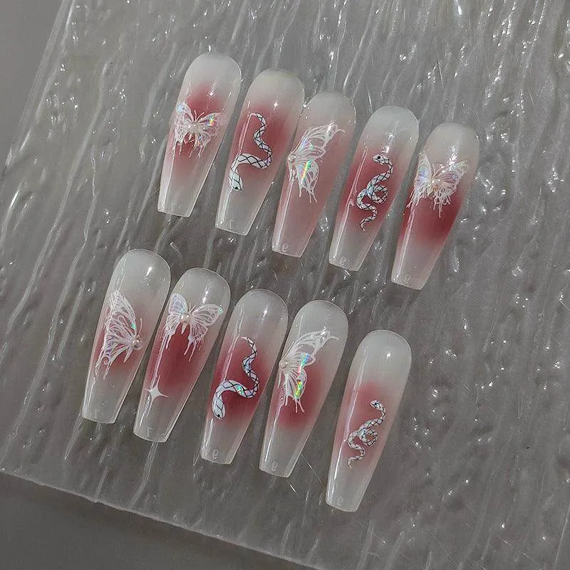 Nail Art Stickers Adhesive Embossed Shell Color Butterfly Wings Sticker Decals TL031