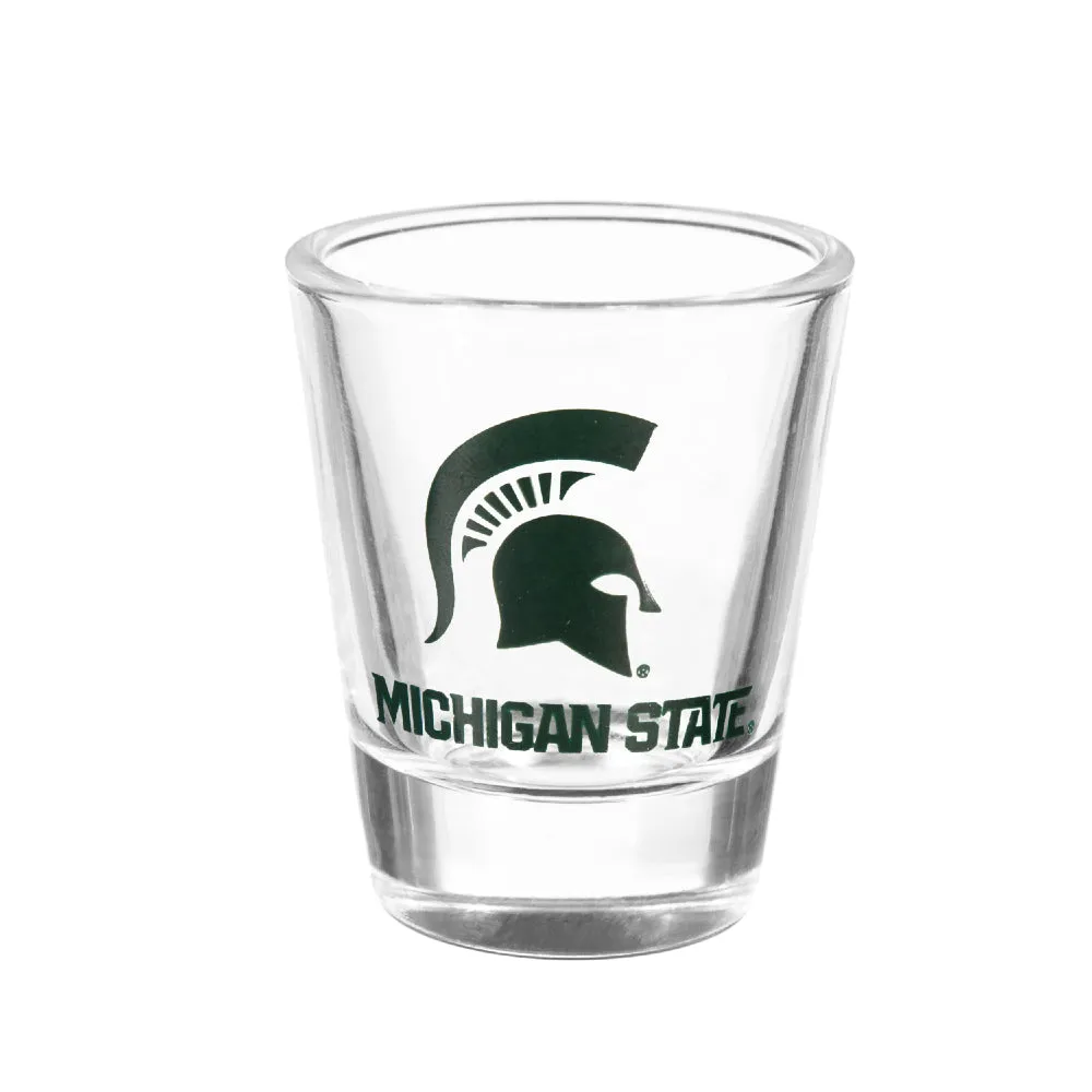 NCAA University Of Michigan State - Glass and Ceramic Shot Glass Set