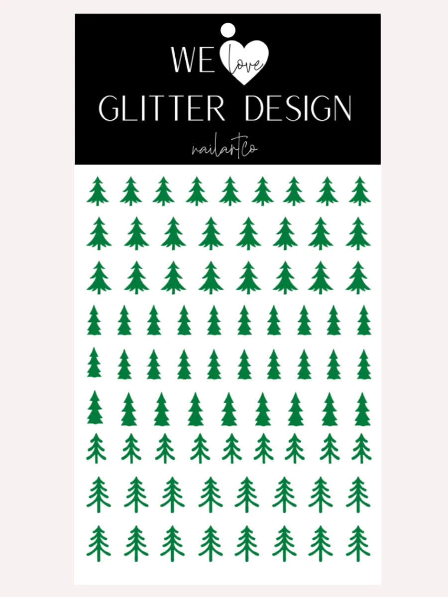 Oh Christmas Tree Nail Decal | Green