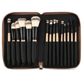 OPV BEAUTY 15 Piece Golden Brush Set