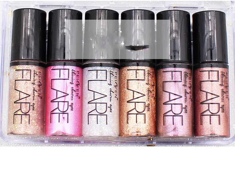 Shimmering Six-Color Liquid Eyeshadow Palette