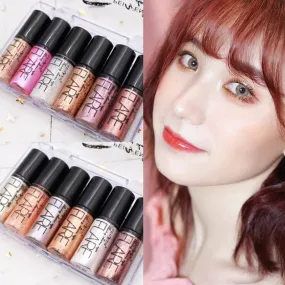 Shimmering Six-Color Liquid Eyeshadow Palette