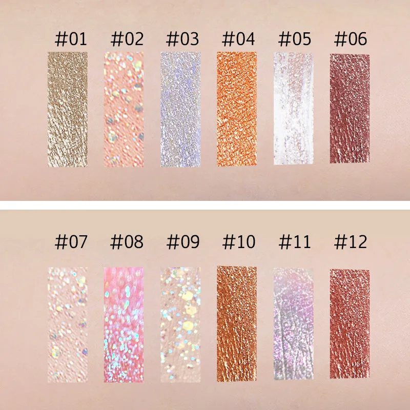 Shimmering Six-Color Liquid Eyeshadow Palette
