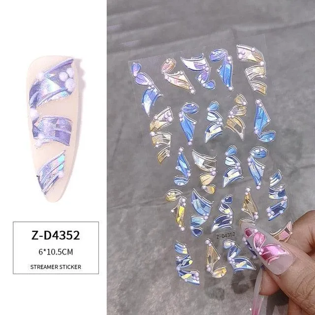 Sticker Unique Japanese Pearl Ribbon