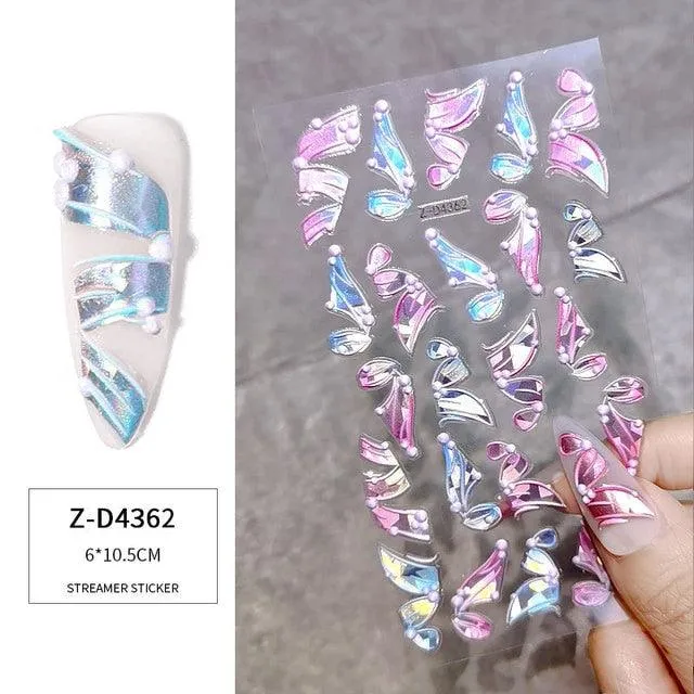 Sticker Unique Japanese Pearl Ribbon