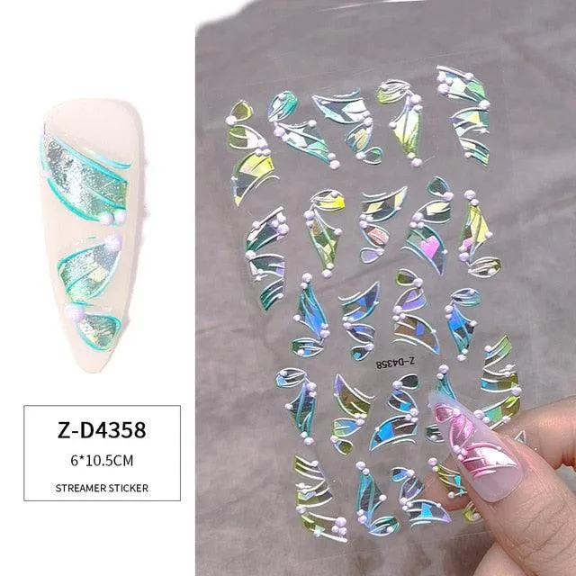 Sticker Unique Japanese Pearl Ribbon