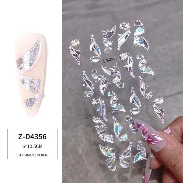 Sticker Unique Japanese Pearl Ribbon