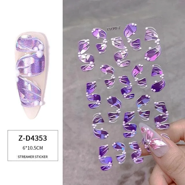 Sticker Unique Japanese Pearl Ribbon