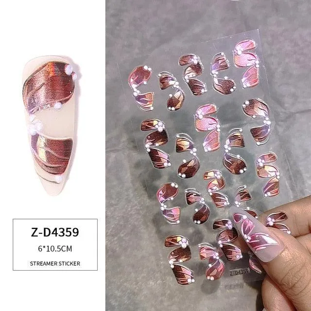 Sticker Unique Japanese Pearl Ribbon