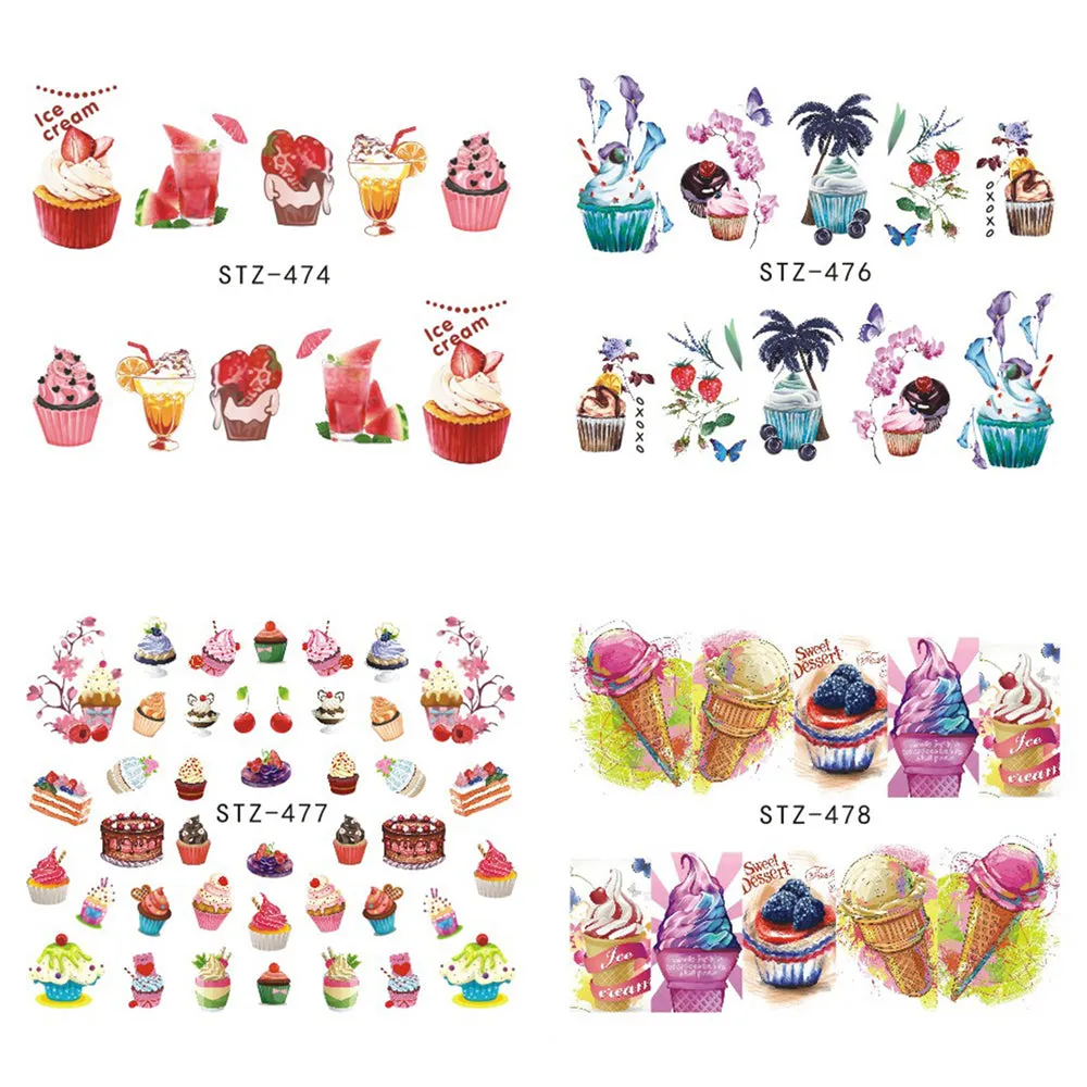 Summer Desserts | 15 Colors To Choose From | Nail Art Decals