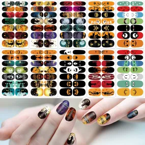 TailaiMei Summer Nail Decals Stickers, 1500  Pcs Self-Adhesive Tips DIY Nail Art Design Stencil (12 Large Sheets)